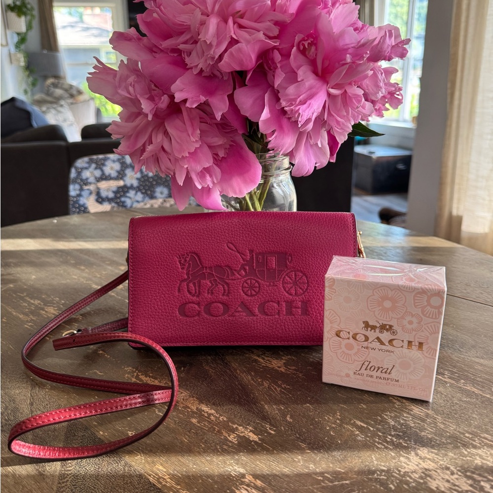 Coach Anna foldover clutch crossbody & NWT COACH perfume